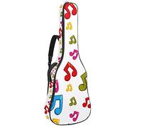 Custodia morbida per chitarra e basso con clip colorate, con gancio posteriore per chitarra elettrica, zaino con foglie ananas e coralcm spessa imbottitura di sicurezza