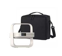 Custodia morbida per il proiettore portatile XGIMI Elfin Flip - borsa portatile spessa con tracolla regolabile, design a rete per accessori, Nero morbido