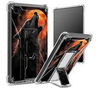 Custodia morbida per iPad Air 2/iPad Air 2/iPad Air da 9,7", 6a 5a generazione, modello 2018, 2017, con retro trasparente con lupo rosso luna piena, protezione angolare antiurto con cavalletto rigido