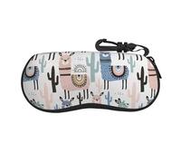 Custodia morbida per occhiali da sole con stampa di lama, alpaca, cactus, accessorio alla moda, flessibile, misura universale