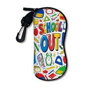 Custodia morbida per occhiali da sole, design colorato per la scuola, custodia di sicurezza per occhiali da sole con chiusura a cerniera, custodia portatile da viaggio in neoprene per occhiali da