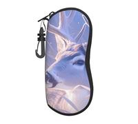 Custodia morbida per occhiali da sole in neoprene giallo senape e nero, organizer da viaggio leggero, chiusura a cerniera, resistente ai graffi, Cervo libero 2, Taglia unica