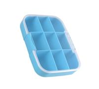 Custodia multi-griglia impermeabile con nove scomparti | ABS e silicone sigillano ermeticamente, facilitano il riempimento e la rimozione degli integratori