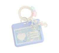 Custodia multifunzione per carte con finestra trasparente per zaino, borsa, portachiavi, protezione per pasto