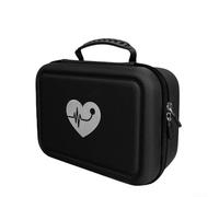 Custodia multifunzione per misuratori di pressione sanguigna e glucosio nel sangue, design EVA antiurto impermeabile con scomparti regolabili per uso di emergenza e esterno (nero)