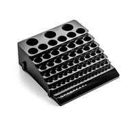 Custodia multiuso nera a 85 fori per punte da trapano e fresa con scatola portaoggetti di grande capacità