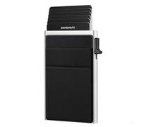 Custodia multiuso non furto con alloggiamento in alluminio antiurto forte schermatura per il blocco dei pendolari quotidiani per viaggi, Argento nero