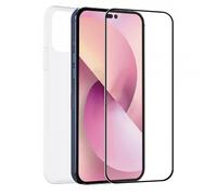 Custodia Muvit for Change per Apple iPhone 14 Pro Max + protezione in vetro temperato piatto con cornice nera