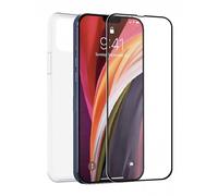 Custodia Muvit for Change per Apple iPhone 14 + protezione piatta in vetro temperato cornice nera