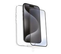 Custodia Muvit For Change per Apple iPhone 16 Pro Max + protezione schermo piatto in vetro temperato cornice nera