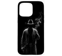 Custodia Mystery Cowboy Silhouette per Western Noir Art Custodia per iPhone 15 Pro Max