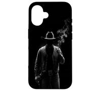 Custodia Mystery Cowboy Silhouette per Western Noir Art Custodia per iPhone 16