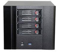 Custodia NAS 4 Bay, 4 di 2,5/3,5 Caddy. Compatibile ITX MB Flex PSU con ventola anteriore USB 3.0 12cm Telaio Hot Swap Backplane