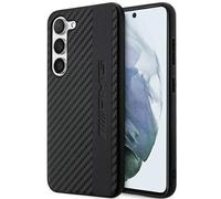 CG Mobile Custodia AMG AMHCS23MBLSCA S23+ – Rigida nera effetto carbonio, strisce e rilievi
