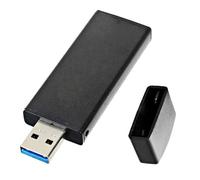 Custodia nera da 42 mm NGFF M2 a 2 corsie da SSD a USB 3.0 con adattatore esterno per PCBA