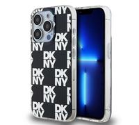 Custodia nera DKNY IML a scacchi per iPhone 15 Pro