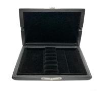 Custodia nera Oboe 6 Tubi Sicuro | 6 slot separati, esterno in PU nero, fori di ventilazione, previene la muffa, chiusura sicura