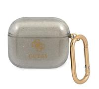Custodia nera per AirPods 3 della collezione Guess Glitter.