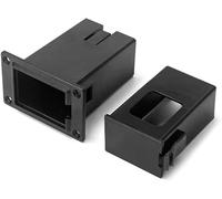 Custodia nera per pickup per chitarra acustica, custodia di ricambio per accessori per basso EQ 7545R, cover per pickup installata su chitarra e basso, con scatola batteria da 9 V