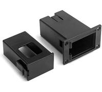 Custodia nera per pickup per chitarra, custodia per parti di chitarra acustica, cover per pickup installata su chitarra e basso con batteria da 9 V, custodia di ricambio per accessori per basso EQ