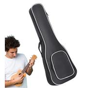 Custodia Nera Per Ukulele Da Viaggio - Basso Elettrico Impermeabile, Custodia Da Viaggio Per Strumento Ukulele A Spalla, Spartito Musicale Con Cinghie Regolabili, Borsa A Tracolla In Nylon Per Zaino,
