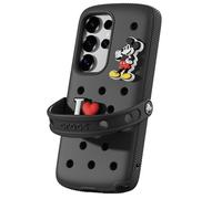 Custodia nera Samsung Galaxy S25 Ultra x Crocs con charms Jibbitz