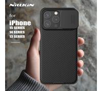 Custodia Nillkin CamShield Slide Camera Frosted Shield per iPhone 15 14 13 Pro Max, compatibile anche con iPhone 15 14 Plus 13 Pro