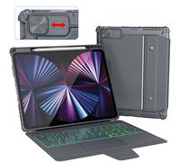 Custodia Nillkin per iPad Pro 12.9 con tastiera per iPad Pro 12.9 pollici (3a, 4a, 5a e 6a generazione) e iPad Air 13 2024 (M2). Tastiera retroil