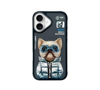 Custodia Nimmy Friends Little Rich Tycoon 3D Ricamata per iPhone 16