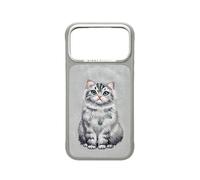 Custodia Nimmy Friends Lucky Fashion Ricamata 3D Grigio Chinchilla per iPhone 17 Pro Max