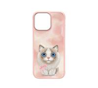 Custodia Nimmy Friends New Big-eye 3D Ricamata Rosa per iPhone 16 Pro