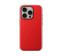 NOMAD Custodia sportiva per iPhone 15 Pro, in policarbonato con bumper in TPE | con rivestimento in PET lucido | compatibile con MagSafe | Night Watch Red