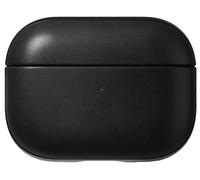 NOMAD Custodia moderna in pelle per Airpods Pro, robusta custodia protettiva in policarbonato e vera pelle, bumper in gomma TPE | Airpods Pro 2 | nero