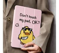 Custodia "Non toccare il mio tablet" compatibile con Samsung Galaxy Tab/iPad, iPad 9a/8a/7a generazione da 10,2 pollici, custodia per nuovo iPad 10a generazione, con funzione di risveglio/sospensione