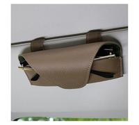 Custodia Occhiali da Auto Per Alette Parasole Universali Auto Portaocchiali Sole Portabiglietti Portacarte Accessori Occhiali Custodias Universale(Brown)