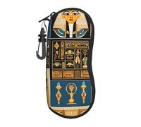 Custodia Occhiali Da Sole,Ancient Egypt Tribe Series Porta Occhiali Da Sole Personalizzata Portatile,Borsa Per Occhialini Per Ciclismo Uomo L'Uso Quotidiano 17X8X3.6Cm