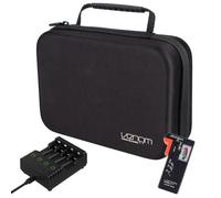 Custodia organizer batteria Venom, tester batteria e caricabatterie a 4 vie