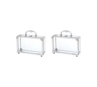 Custodia organizer da viaggio con chiusura a scatto per collane e oggetti di valore aziendali, 2 Set di (trasparente), L