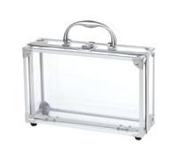 Custodia organizer da viaggio con chiusura a scatto per collane e oggetti di valore aziendali, Trasparente, L