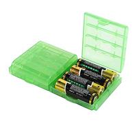 Custodia Organizer per Batterie, Scatola in Plastica Trasparente per Batterie AA e AAA, Contiene 4 AA o 5 AAA, Scanalature per Evitare Scivolamenti, Design Speciale, Confezione