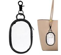 Custodia organizer per cuffie, custodia per auricolari con moschettone, portamonete, doppia cerniera per cavo delle cuffie, auricolari, piccoli accessori, Nero, Refer to description, Unisex