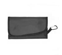 Custodia organizer per esche con design a libro, 6 + 2 scomparti, bordi sigillati, sezioni staccabili e spazio esterno per dispositivi mobili e strumenti (nero)