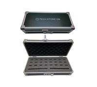 Custodia organizer per flash USB, antistatica e antiurto (alluminio, media, contiene 24 USB, 2 slot HDD)
