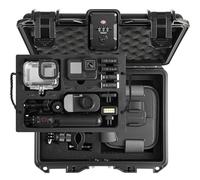 Custodia organizer per GoPro Hero 13, con serratura TSA a doppio strato, impermeabile, custodia rigida per GoPro Hero 12/11/10/9/8/Media Mod/Volta/Creator Edition/Action Camera e altri accessori, Nero