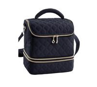 Custodia organizer per smalti, contiene 48 flaconi, borsa portatile per strumenti per manicure e smalto, ideale per nail art e viaggi, Nero , 1 count (Pack of 1)