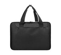Custodia organizer per tatuaggi, a doppio strato, impermeabile, con imbottitura in schiuma, per macchina del tatuaggio, inchiostro e accessori, portatile, con manico e tracolla staccabile, nera, 37 x