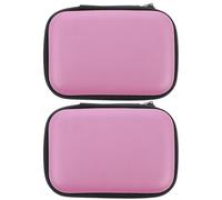 Custodia Organizer USB per Cavi in Pu Rosa, 2 Pezzi | Auricolari e Cavi, Set Doppio, Formato Compatto per Accessori Elettronici