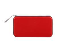 Custodia Organizzatore CD da 80 Posti in Plastico Rosso | Maniglia Laterale e Chiusura Lampo, Struttura Semplice, per Viaggio e Auto, per CD e Dvd