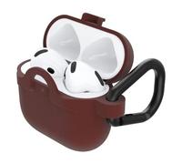 OtterBox Custodia Soft Touch per AirPods (4th Gen), soffice al Tatto, antishock, Graffi e Cadute, Ultra Sottile con moschettone, Marrone