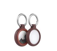 Custodia OtterBox Sleek per AirTag, antishock e cadute, protezione Ultra sottile e Rugged per Apple AirTags con moschettone, Marrone/Rosso